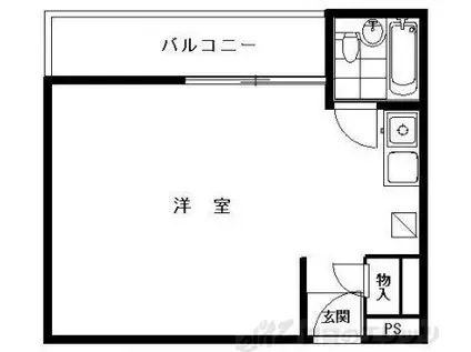 メゾンクレール(ワンルーム/1階)の間取り写真