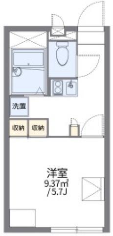 レオパレスアルプル(1K/1階)の間取り写真