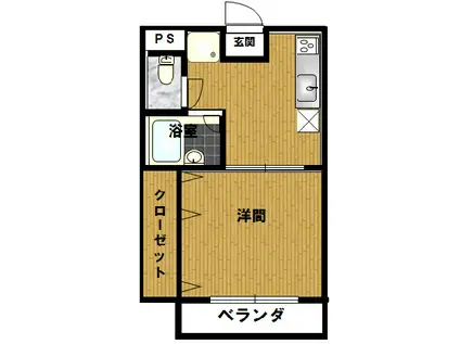 FF-ARK12(1K/2階)の間取り写真