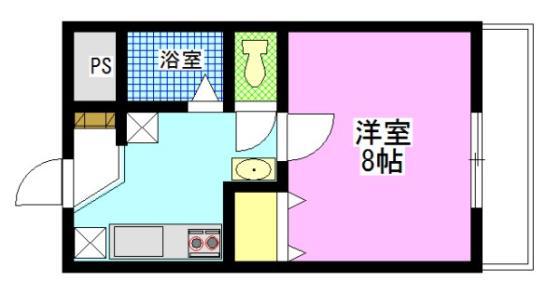 スカイハイツ芳泉(1K/3階)の間取り写真