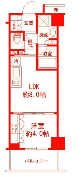 デュオステージ大和 5階階 間取り