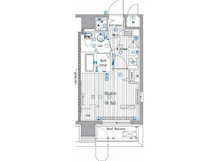 ガーラ・シティ川崎(1K/9階)の間取り写真