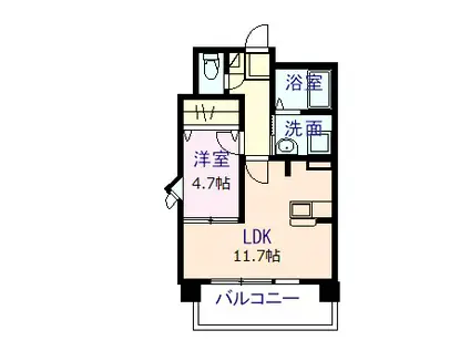 ジェラール光の森(1LDK/2階)の間取り写真