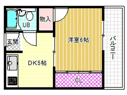 仲内ハイツ(1DK/3階)の間取り写真