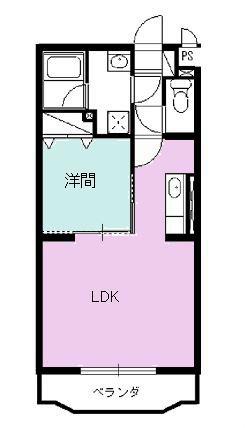 MISTRAL(1LDK/1階)の間取り写真