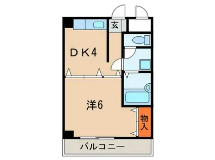 メゾンHAM(1DK/2階)の間取り写真