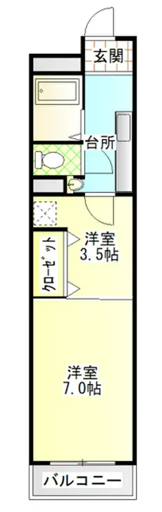 第9木村ハイツ 1階階 間取り