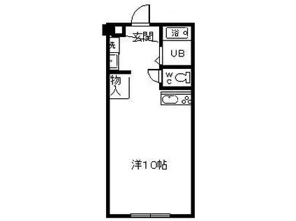 サンケイマンション第6ビル(ワンルーム/2階)の間取り写真