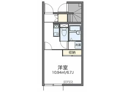 レオネクストせゝらぎ(1K/1階)の間取り写真