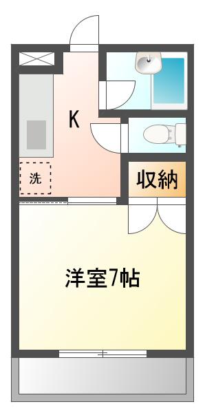 サンヒルズマツウラA(1K/1階)の間取り写真