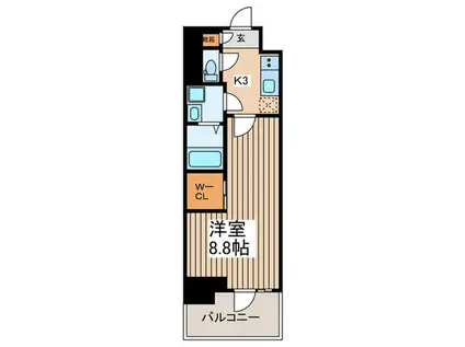 アルティジャーノD´S SAYAMA(1K/5階)の間取り写真