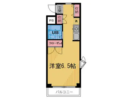 カーサ白糸台(1K/1階)の間取り写真