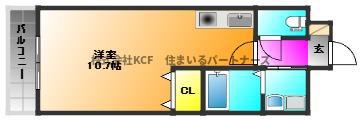 リード中央町(ワンルーム/12階)の間取り写真