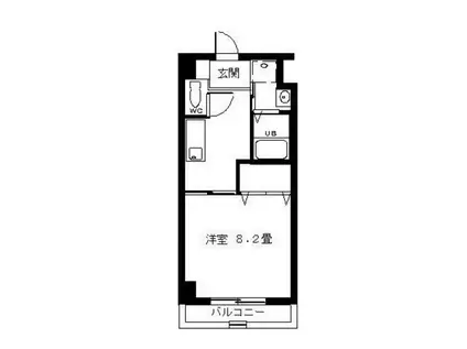 フルリール松浦II(1K/6階)の間取り写真