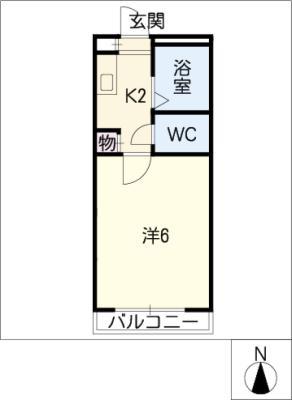 ハイツSHO(1K/1階)の間取り写真