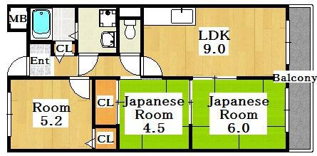 コンフォートステージI(3DK/3階)の間取り写真
