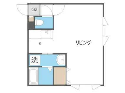 ドゥアズガーデン(1K/3階)の間取り写真