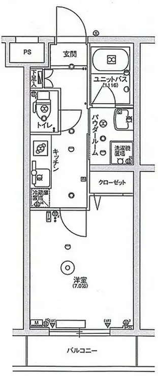 スカイコート多摩川壱番館 1階階 間取り