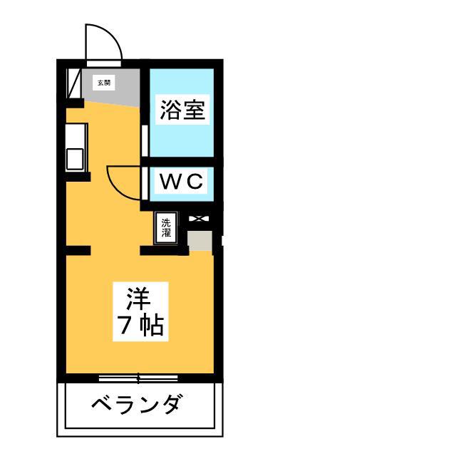 サンアリーナ練馬(ワンルーム/2階)の間取り写真