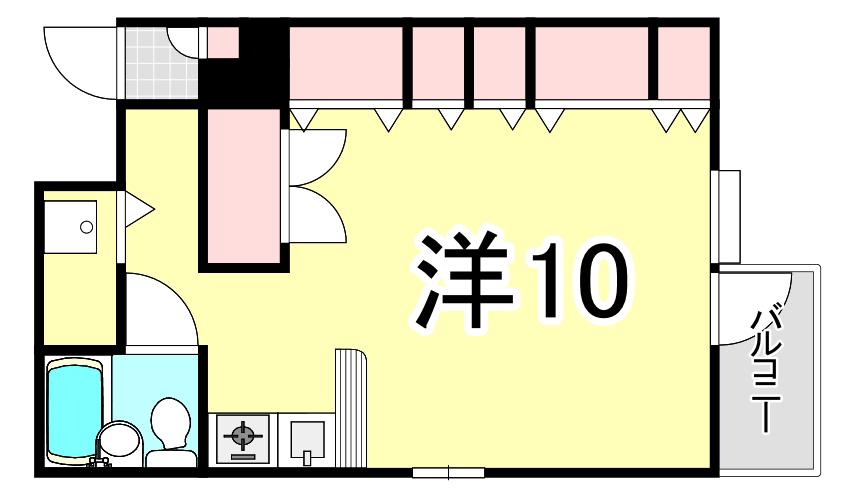YAMATOCHI甲風園(ワンルーム/3階)の間取り写真