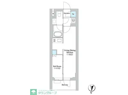 NSパークレジデンス森下(1LDK/1階)の間取り写真