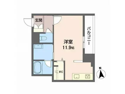 グランメゾン天神(ワンルーム/2階)の間取り写真