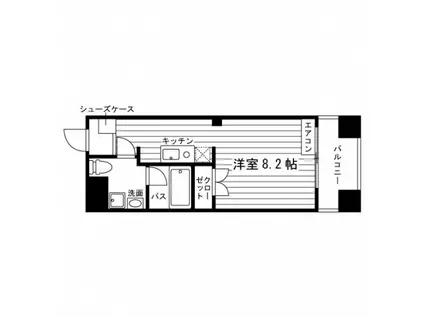 やごと光風観(ワンルーム/4階)の間取り写真