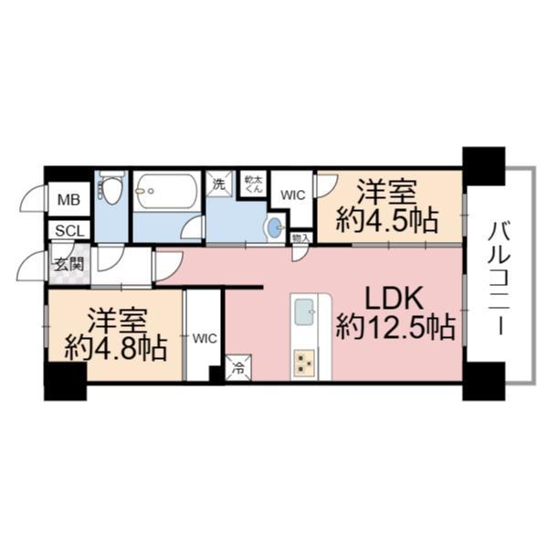 スプランディッド城東関目(2LDK/7階)の間取り写真