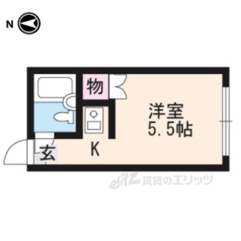 コーポ紫明(1K/4階)の間取り写真