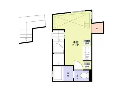 KAGURAZAKA TERRACE 神楽坂テラス(ワンルーム/2階)の間取り写真