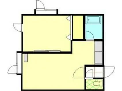第23森宅建マンション(1LDK/2階)の間取り写真