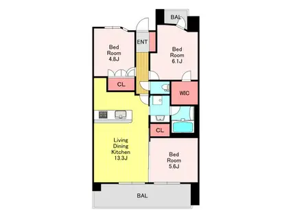 RJR PRECIA KAWAGUCHI(3LDK/4階)の間取り写真