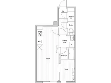 EDIT文京千石II(1LDK/2階)の間取り写真