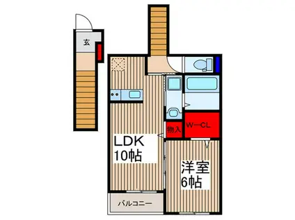 アヴィニア グランツ(1LDK/2階)の間取り写真