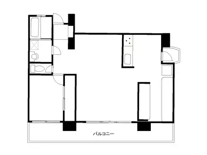 アンゼェラスビル(1LDK/7階)の間取り写真