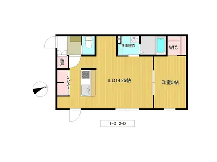 ノルフィーノ・アレーズ(1LDK/2階)の間取り写真