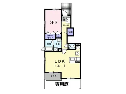 フラン・ラフレシールII(1LDK/2階)の間取り写真