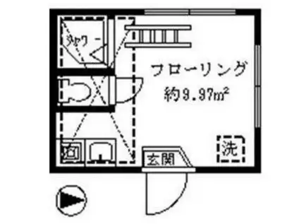 シエスタルミエール(ワンルーム/2階)の間取り写真