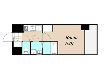 エスリードレジデンス大阪グランノースI(1K/2階)の間取り写真