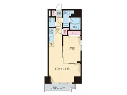 S.S.キューベライズ(1LDK/6階)の間取り写真