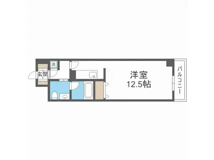 シティヒルズ安堂寺(ワンルーム/3階)の間取り写真