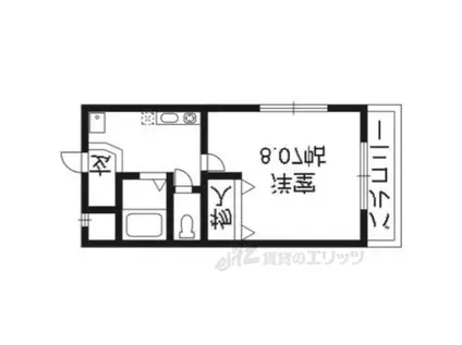 ジョヴィアルⅠ (1K/1階)の間取り写真