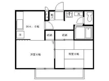 サンガーデンイママン C(2K/2階)の間取り写真