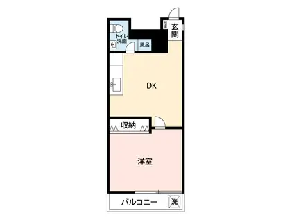 池之端マンション(1DK/2階)の間取り写真