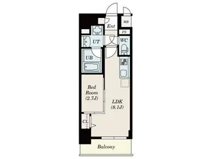 ポルタニグラ大須 色々乗ります(1LDK/9階)の間取り写真