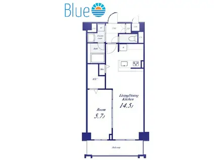 グランディール武蔵小杉(1LDK/4階)の間取り写真