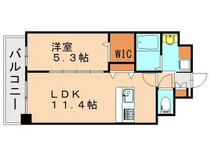 サンビーム三萩野駅前(1LDK/3階)の間取り写真
