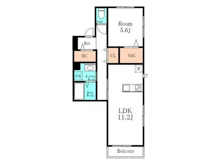 戸田市笹目4丁目計画(1LDK/1階)の間取り写真