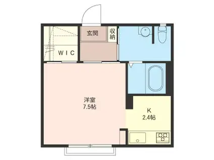 CHO COURT(1K/1階)の間取り写真