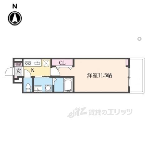 たばさはうすⅡ(1K/3階)の間取り写真